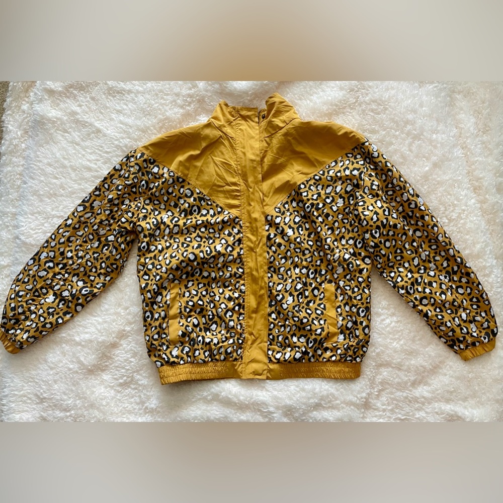 1 Sunset Lane Cheetah Print Windbreaker